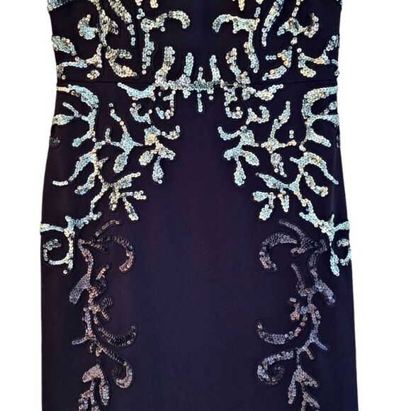 Sue Wong Nocturne Sequin Cocktail Dress NWOT Black Lined sz 10 Special Occasion - Picture 6 of 16